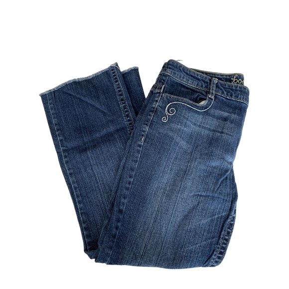 Old Navy Girls Size 16 Plus Jeans Embellished pocket raw hem Flap Back Pockets - Picture 7 of 8